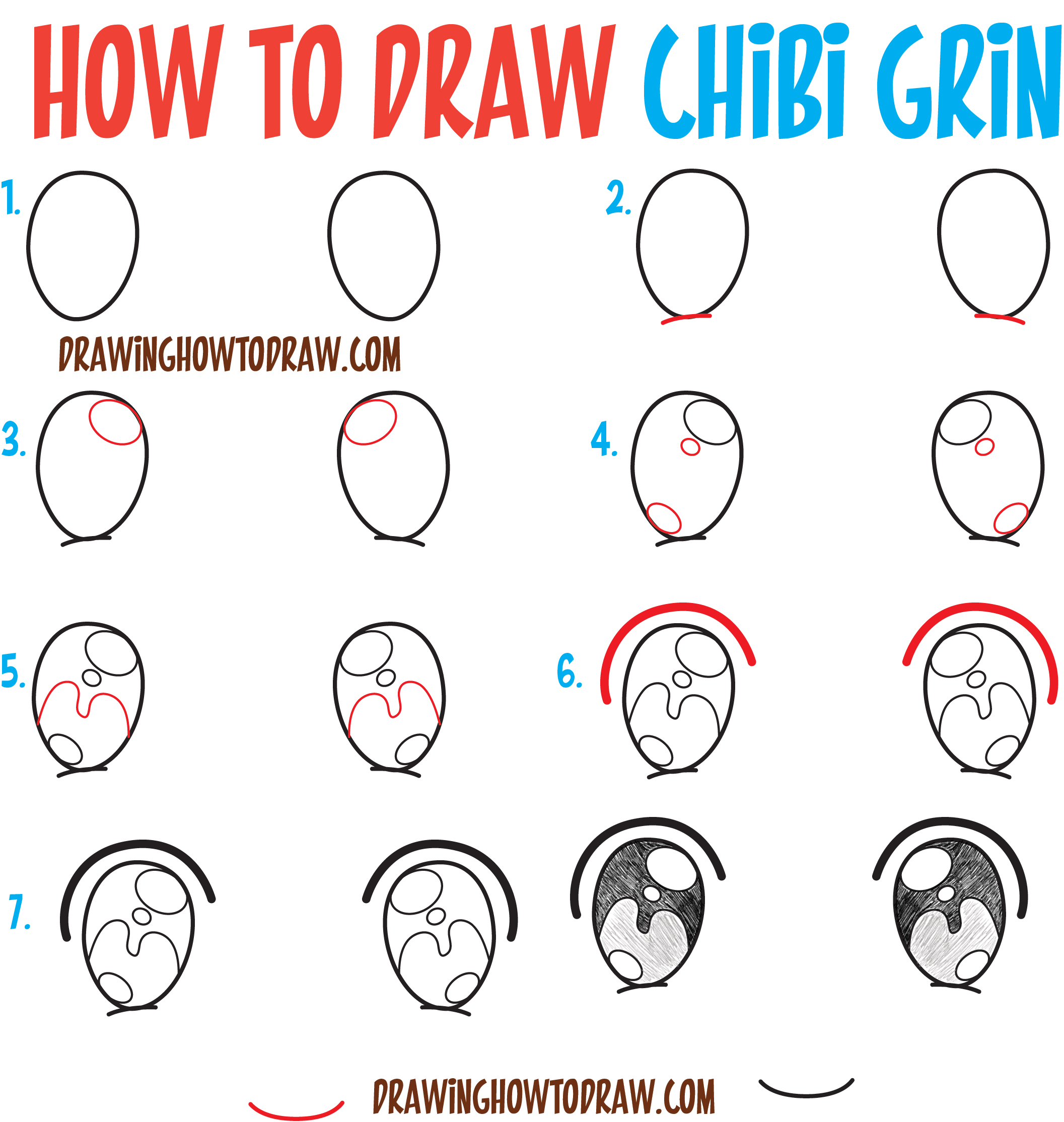 2113x2229 How To Draw Happy Smiling Laughing Chibi Expressions
