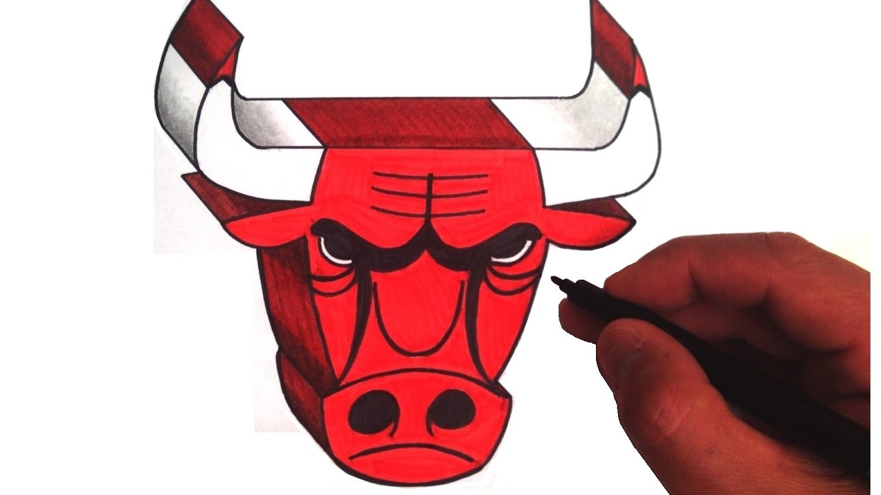 1280x720 How To Draw The Chicago Bulls Logo In 3d