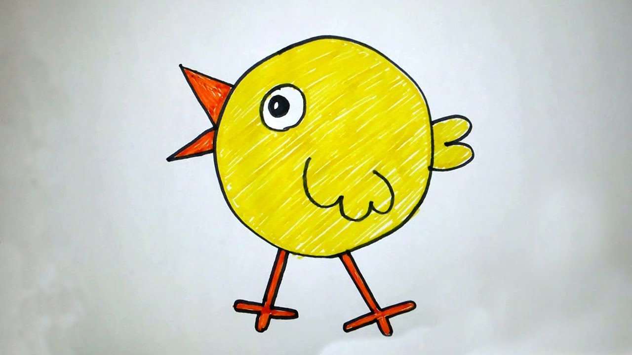 1280x720 How To Draw Cute Chick Step By Step For Kids