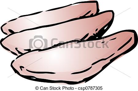 450x297 Raw Chicken Breast Fillet, Cooking Ingredient Hand Drawn Stock