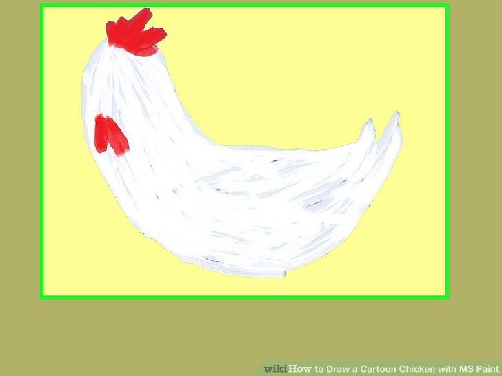 728x546 3 Ways To Draw A Cartoon Chicken With Ms Paint