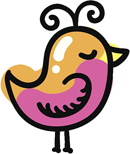 424x500 Cute Colorful Baby Chick Chicken Drawing Cartoon Vinyl