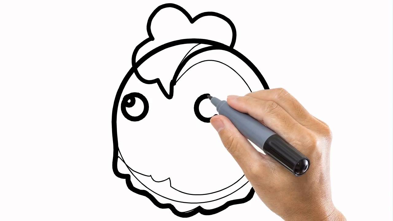 1280x720 How To Draw A Cartoon Chicken Head