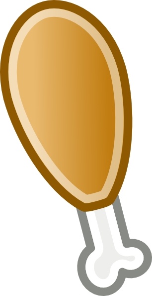 306x594 Chicken Leg Clip Art Free Vector In Open Office Drawing Svg ( Svg