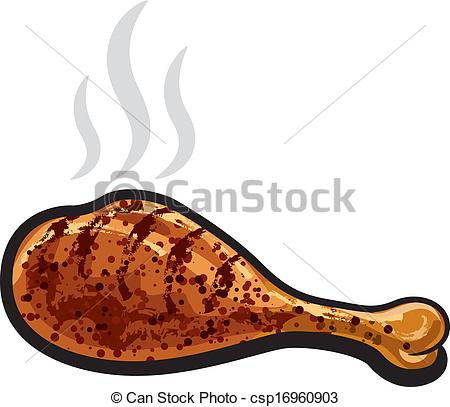 450x407 Hot Chicken Drumstick Vector Clipart