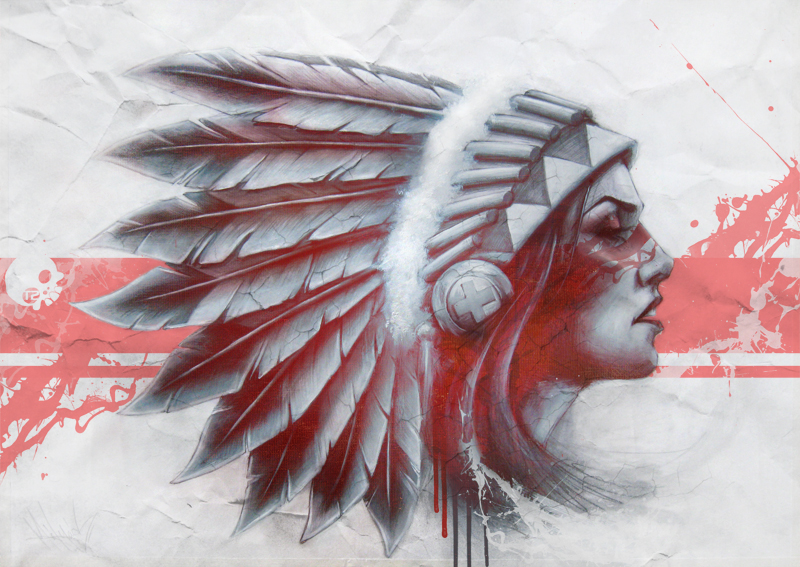800x567 Native American Chief Digital Art Indian Chief Hat Drawing