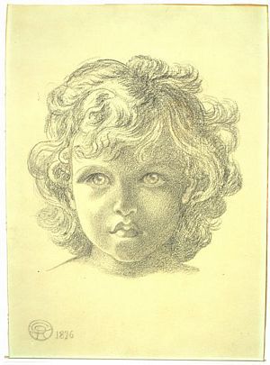 300x405 The Blessed Damozel (Study For Head Of Drawing