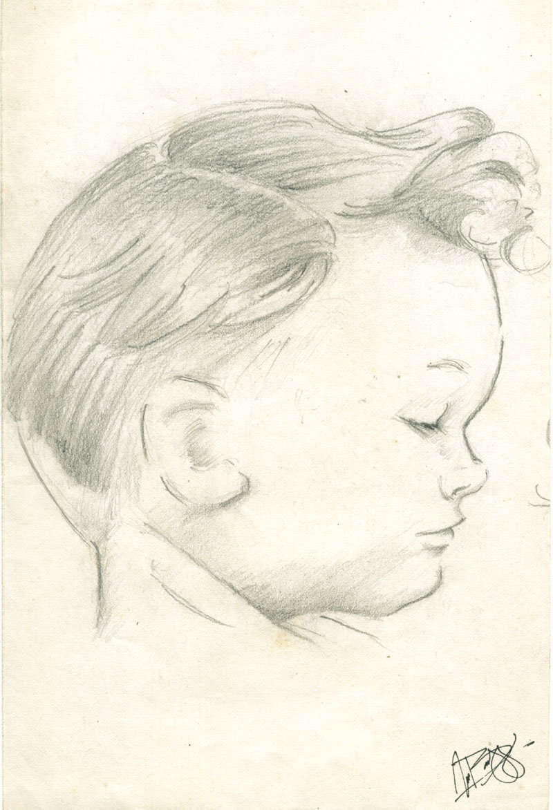 800x1172 Child's Face Sideview By Claes Gascogne