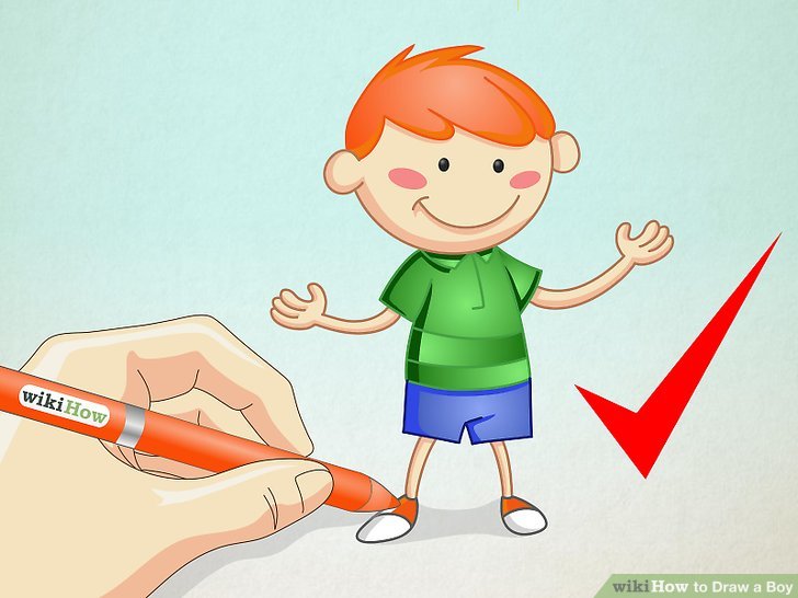 728x546 How To Draw A Boy 14 Steps (With Pictures)