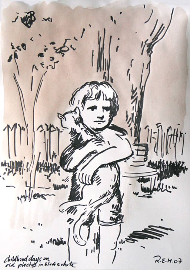 770x1092 Saatchi Art Childhood Days On Old Photos In Black And White