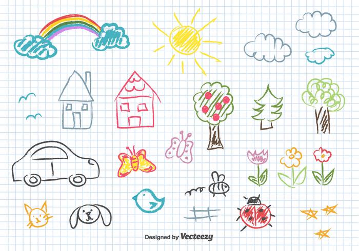 700x490 Children Drawing Vector