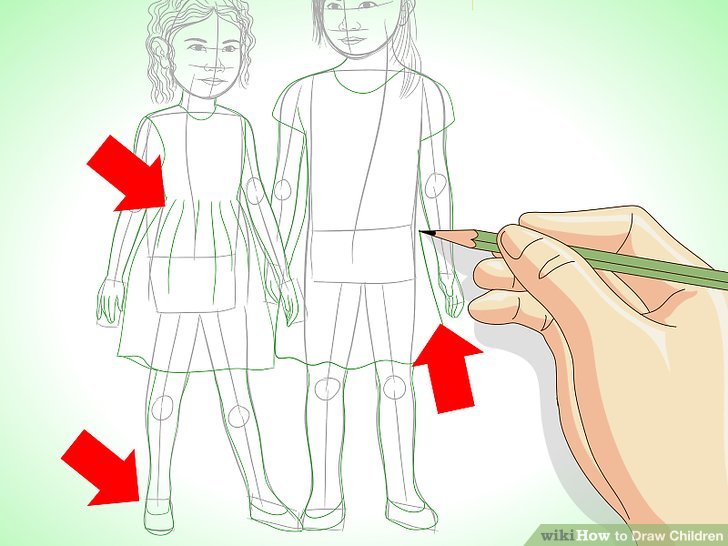 728x546 How To Draw Children 7 Steps (With Pictures)