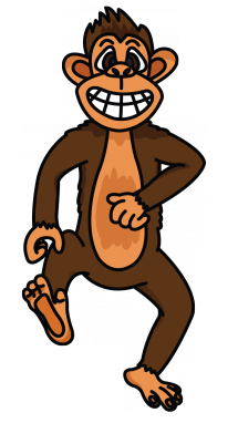 215x382 How To Draw A Happy Chimpanzee, A Monkey, Easy Step By Step