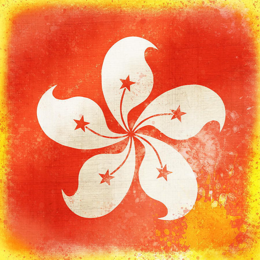 900x900 Hong Kong China Flag Painting By Setsiri Silapasuwanchai