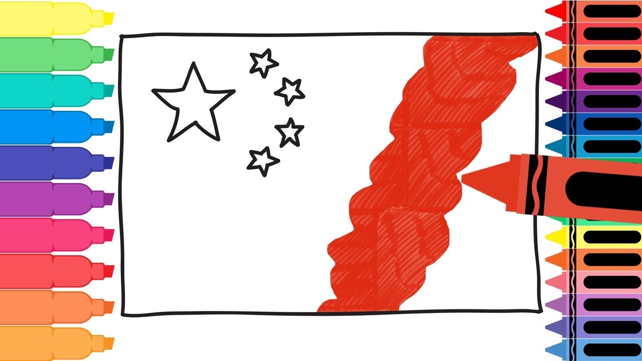 1280x720 How To Draw China Flag
