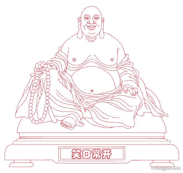 590x556 4 Designer Laughing Buddha Vector