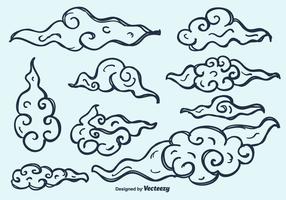 286x200 Chinese Clouds Free Vector Art