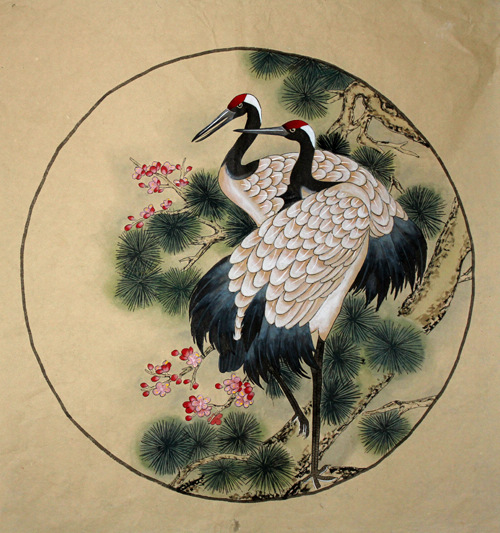 500x533 Chinese Crane Paintings Chinese Painting Blog