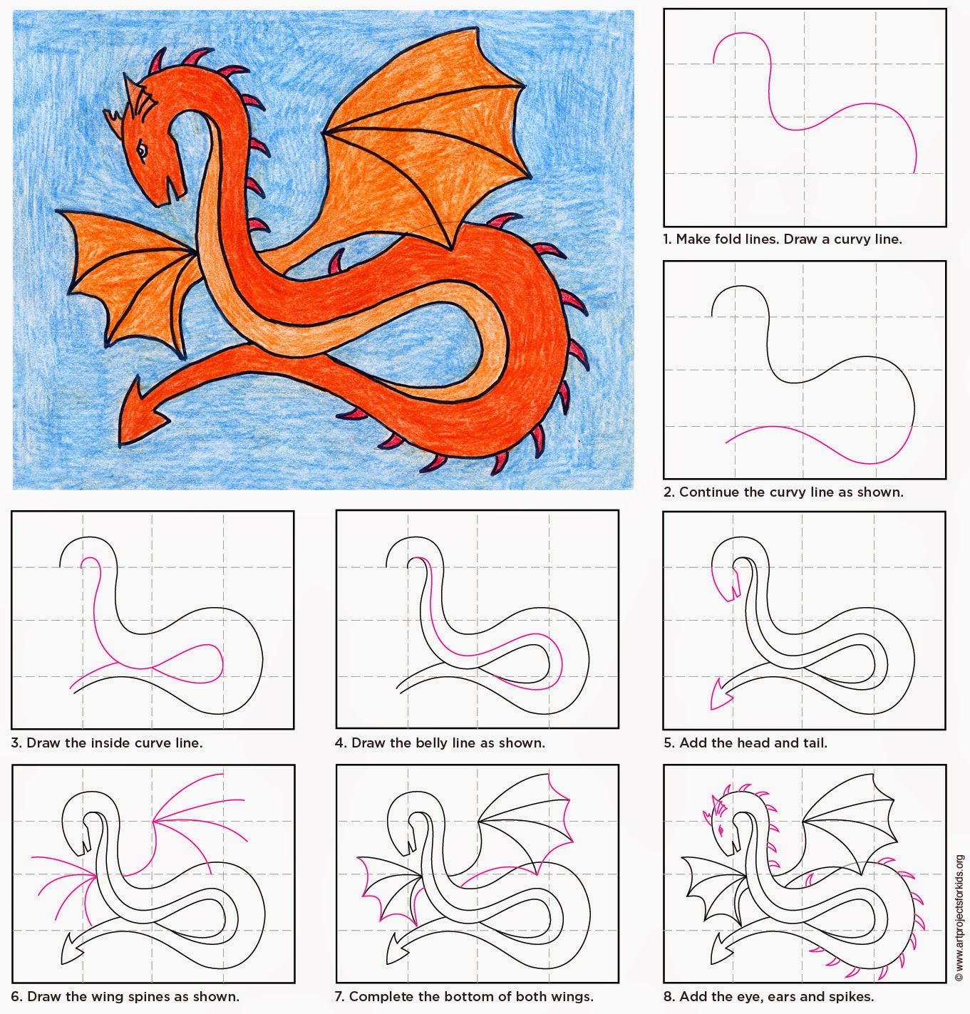 1361x1423 Spiked Dragon Dragons, Drawings And Art Lessons