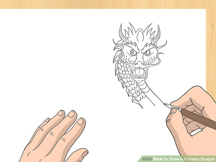 728x546 How To Draw A Chinese Dragon 8 Steps (With Pictures)