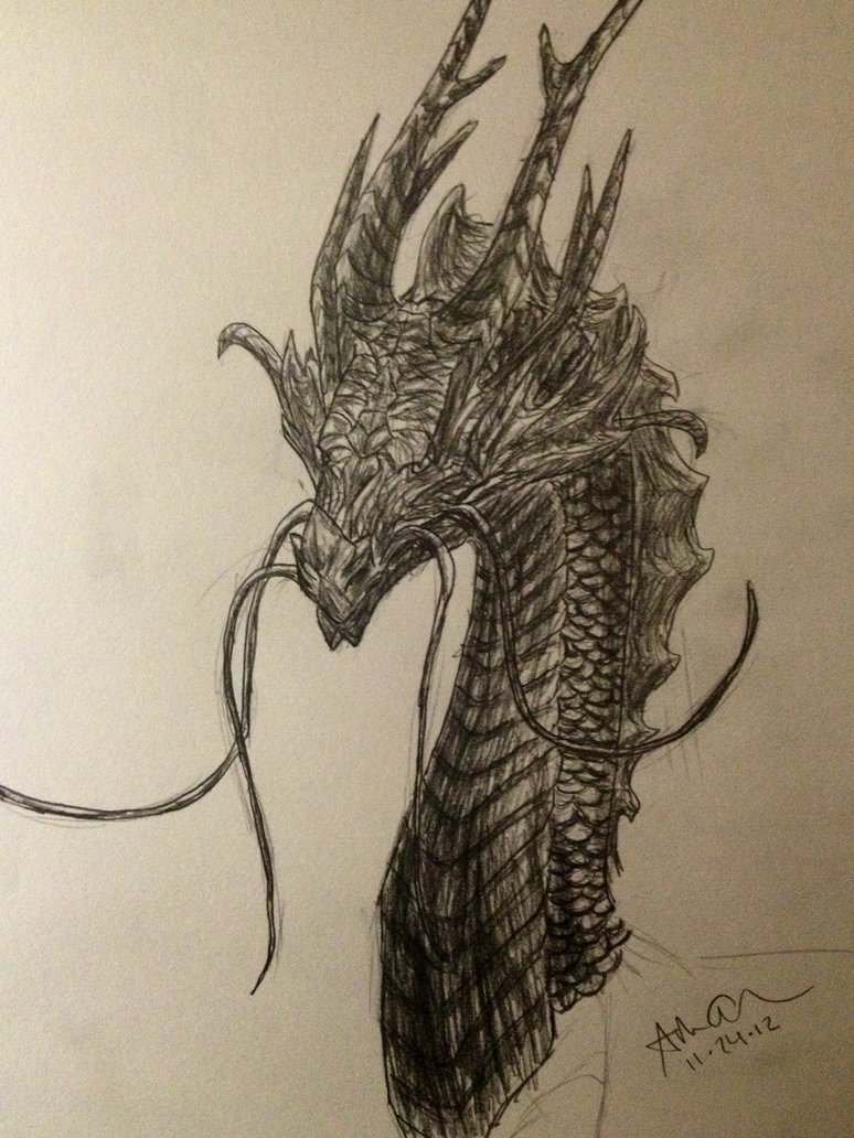 774x1032 Oriental Dragon Head By Equestriennes