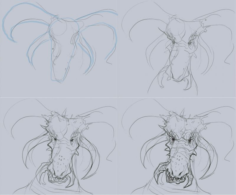 800x660 How To Draw Dragon Head Art Drawing Dragon Head