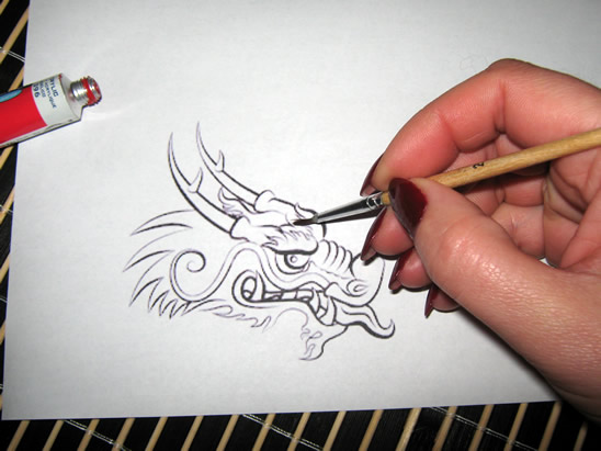 548x411 How To Make A Chinese Fire Dragon Bookmark Craft For Kids