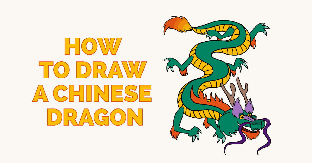 1200x628 How To Draw A Dragon Head Easy Drawing Guides