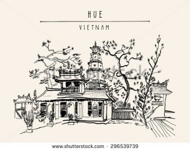 383x305 Chinese Pagoda Drawing