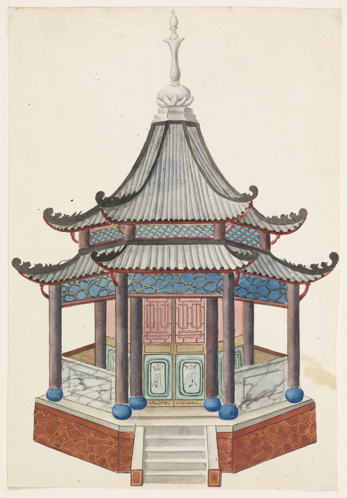 714x1024 Drawing, Design For A Chinese Pavilion, Objects