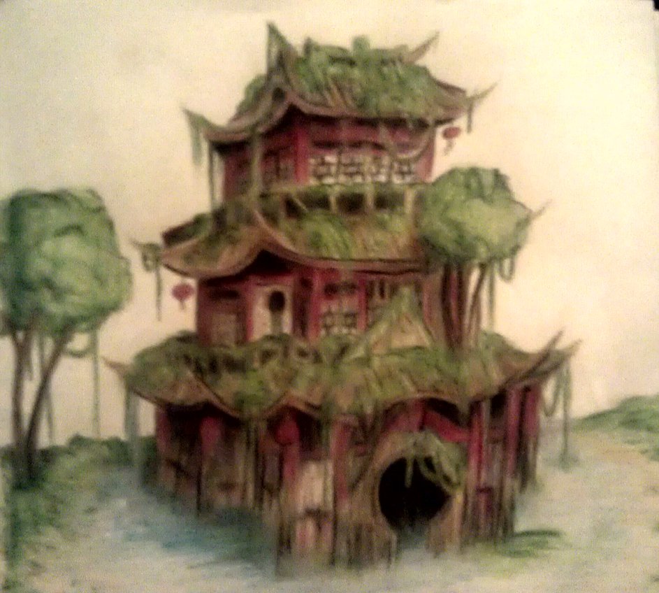 943x848 Dark Abandon Chinese Temple By Rushlightinvader