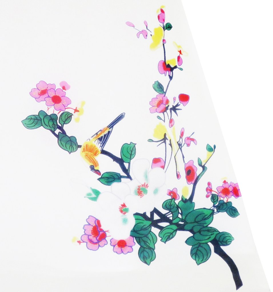 955x1024 Girls Dress Retro Chinese Drawing Style Bird Floral Tree Beach