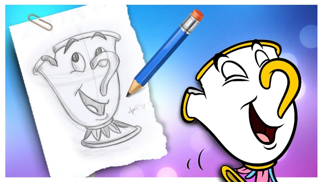 1280x720 How To Draw Chip From Beauty And The Beast