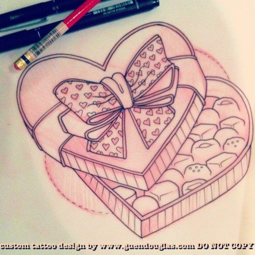500x500 Heart Shaped Box Tattoo