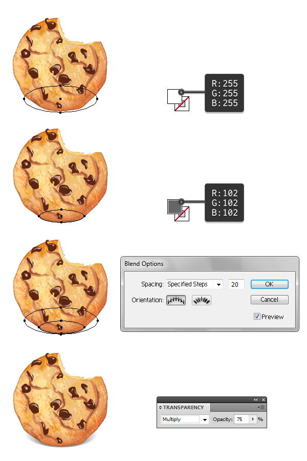 600x900 How To Create A Detailed Chocolate Chip Cookie In Adobe Illustrator