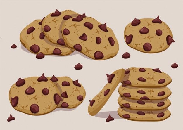 626x445 Vector Biscoito De Chocolate Set Layouts