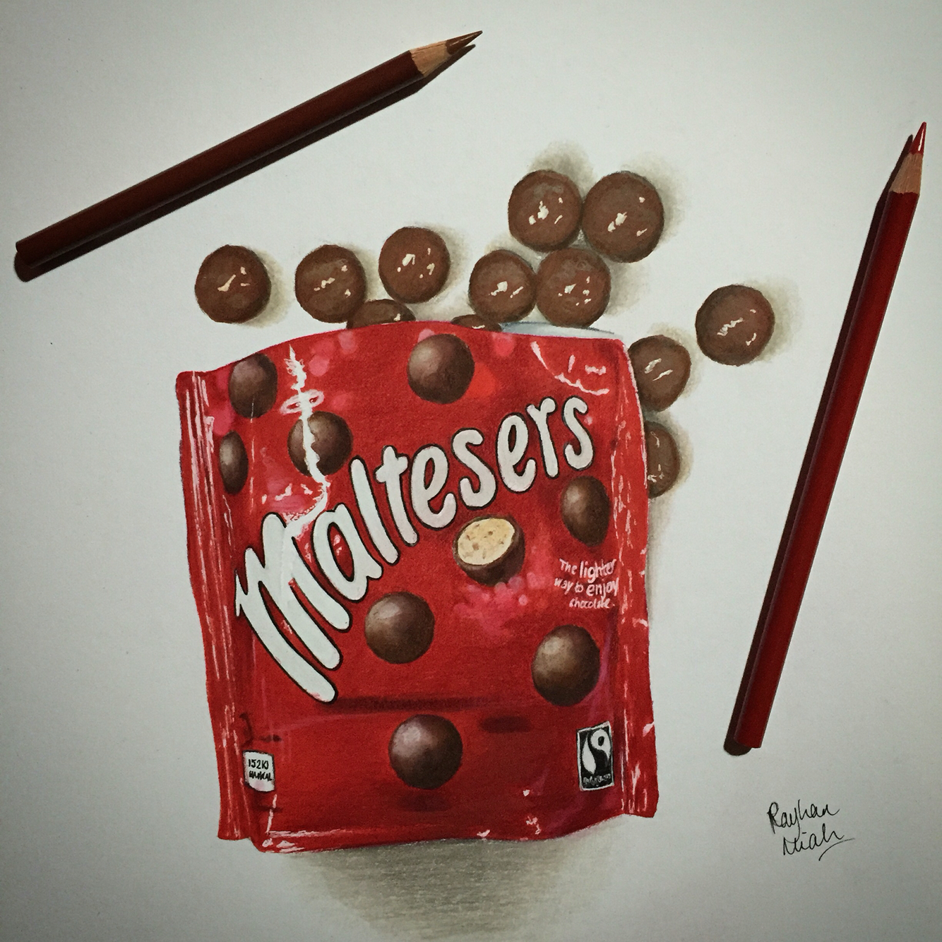 1334x1334 Packet Of Maltesers Chocolate Drawing And Illustration Done Using