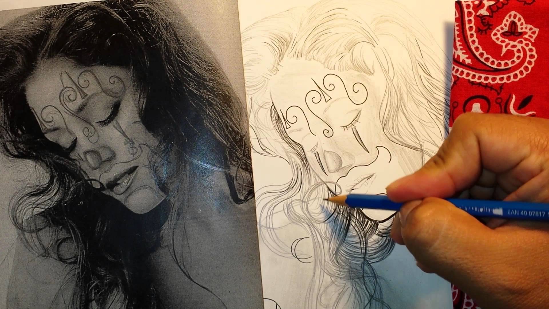 1920x1080 Drawing A Chola. Gangster Artwork.