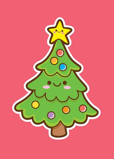460x640 Kawaii Christmas Tree Kawaii, Christmas Tree And Illustrations