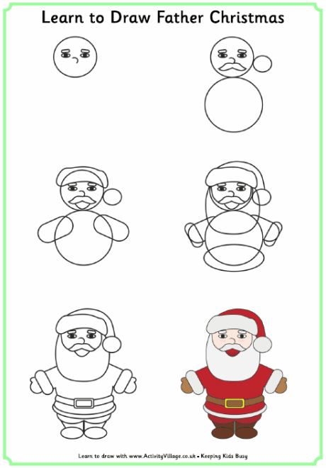 460x660 Learn To Draw Father Christmas Or Santa Drawing