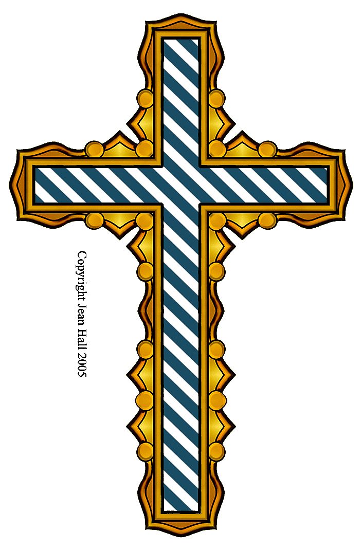 704x1072 Christian Cross Drawings Blue And White Stripes On An Easter