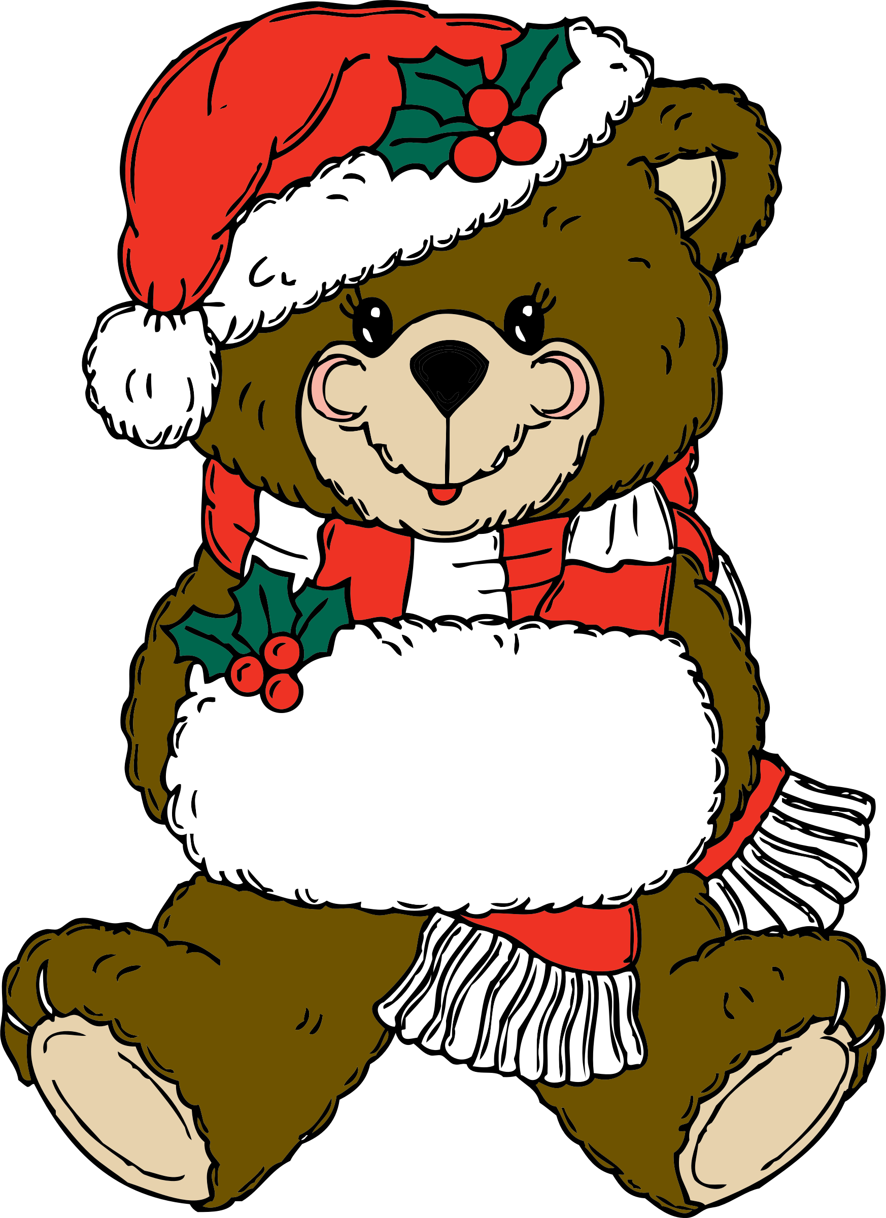 1746x2400 Christmas Bear By @johnny Automatic, A Christmas Themed Teddy Bear