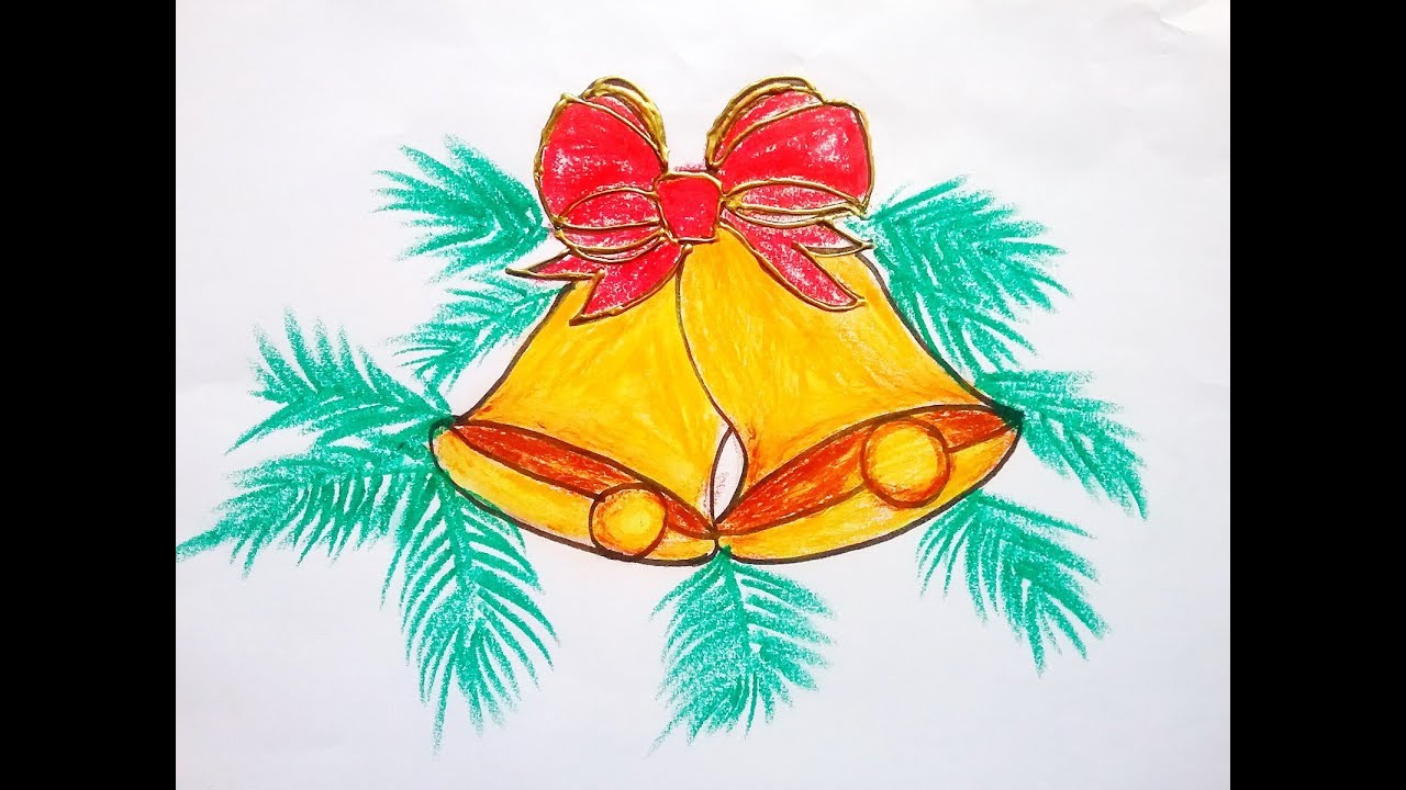 1280x720 How To Draw Christmas Bells Easy For Kids. Easy Christmas Tree