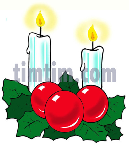 450x506 Free Drawing Of 2 Christmas Candles From The Category Christmas