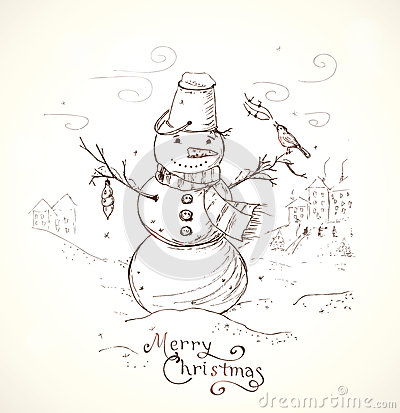 Christmas Card Drawing at GetDrawings | Free download