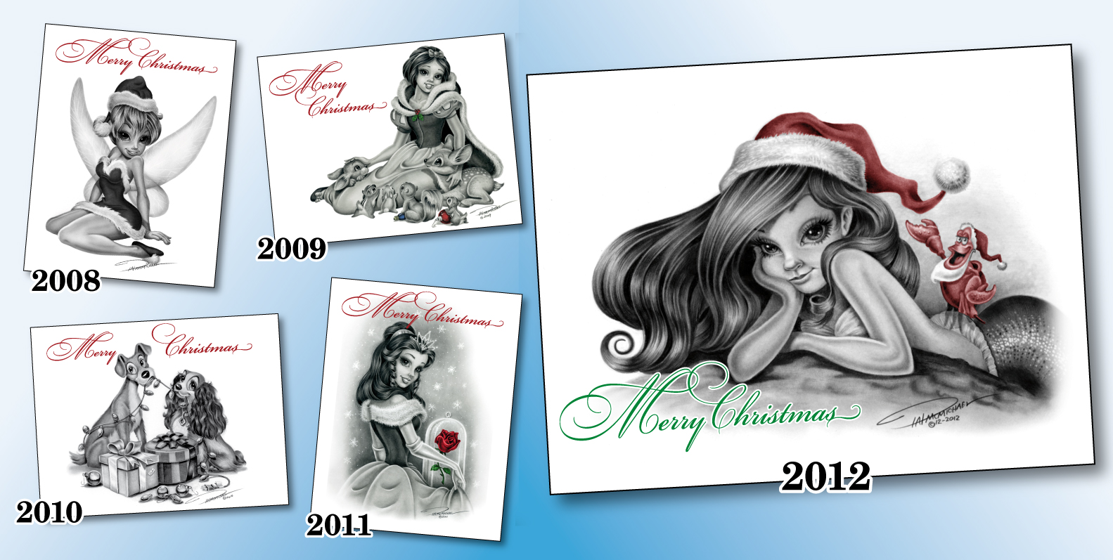 1583x797 5 Years Of Christmas Cards By Pat Mcmichael