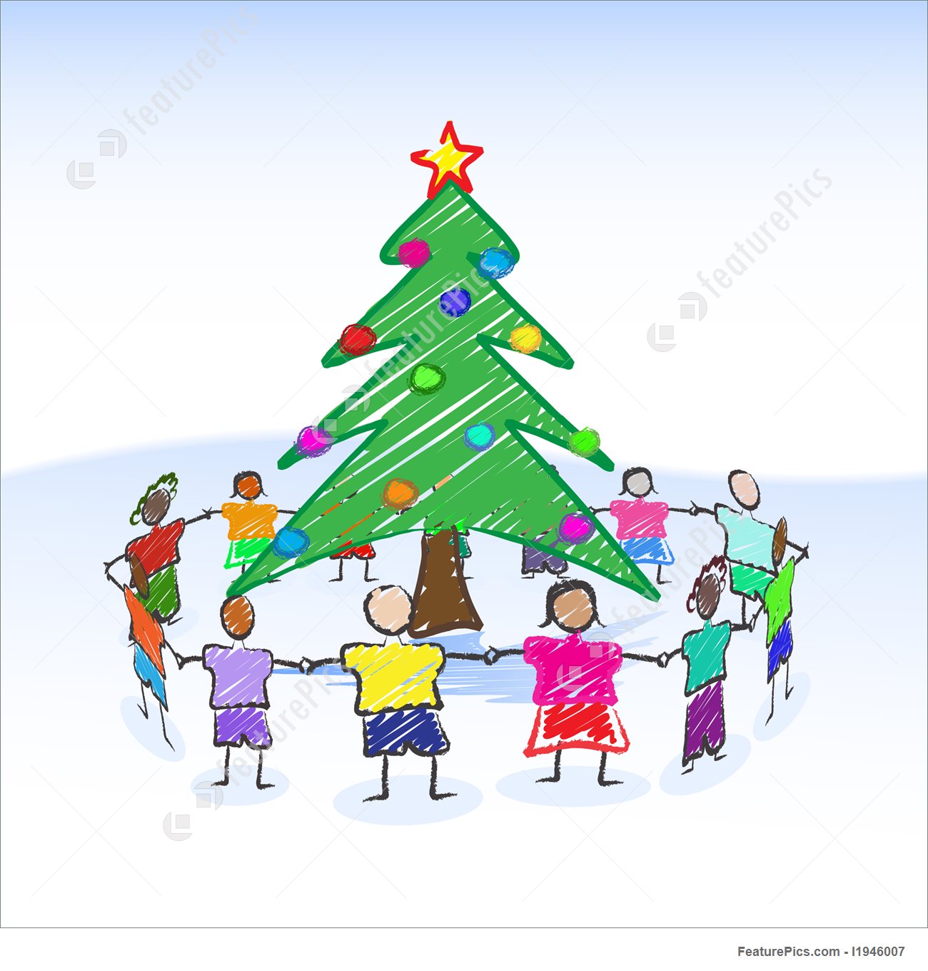 1300x1360 Illustration Of Christmas Tree Child Like Drawing