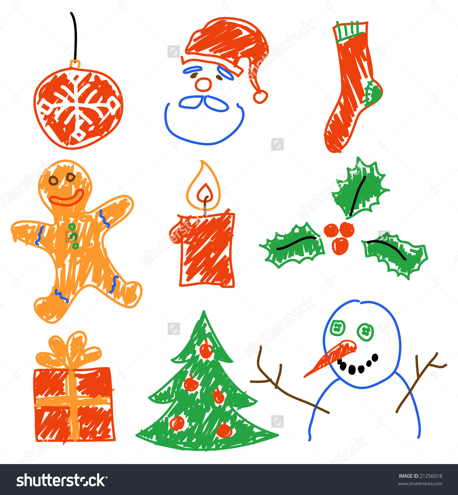 1481x1600 Hand Drawing Christmas Decorations Santa Snowman Cookie And Save