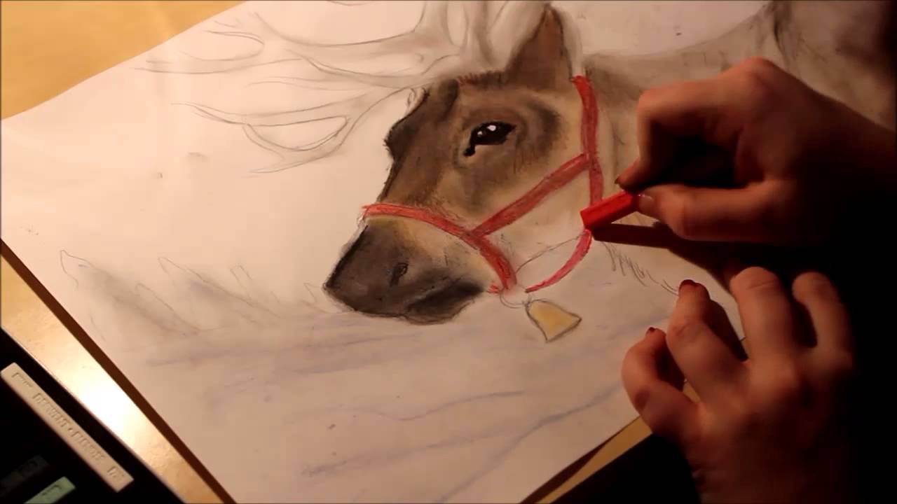 1280x720 Reindeer Drawing For Christmas!