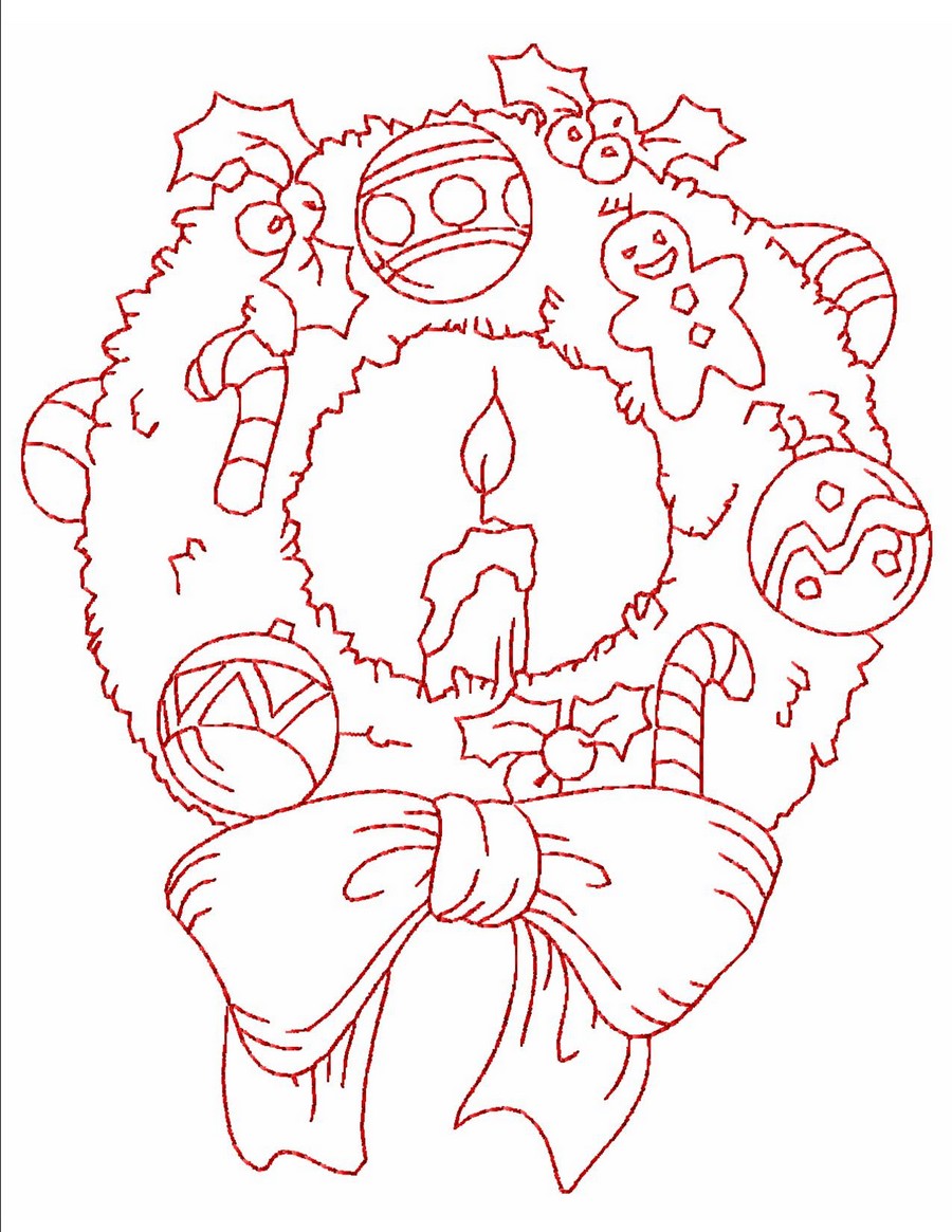 900x1165 Redwork Elegant Christmas Machine Embroidery Designs By Sew Swell